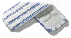 Numatic 40cm Wet Nylo Stripe Microfibre Pocket Mop Elastic (10 Pk) - Blue