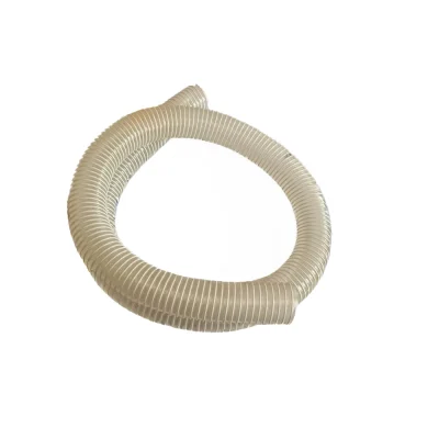 51mm Hose See Thru' PolyUrethane Medium Duty (0.6mm With Wire Helix) Per Metre
